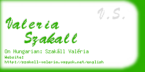 valeria szakall business card
