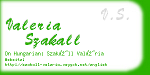 valeria szakall business card